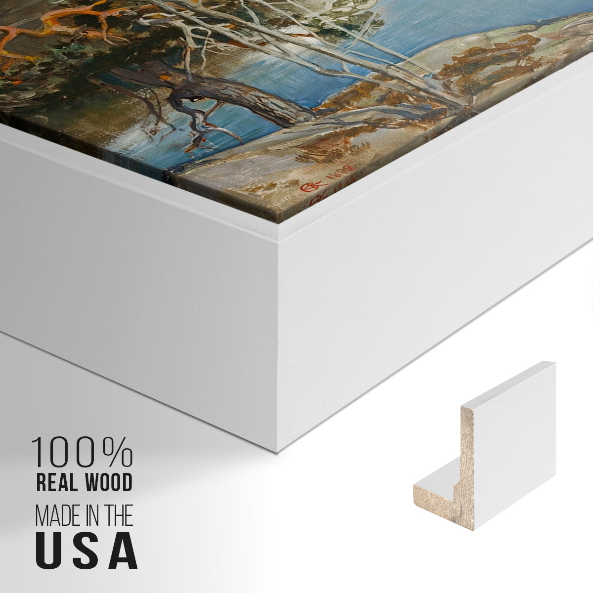 Thunderclouds on the Horizon, 1897 - Floater Framed Canvas Print