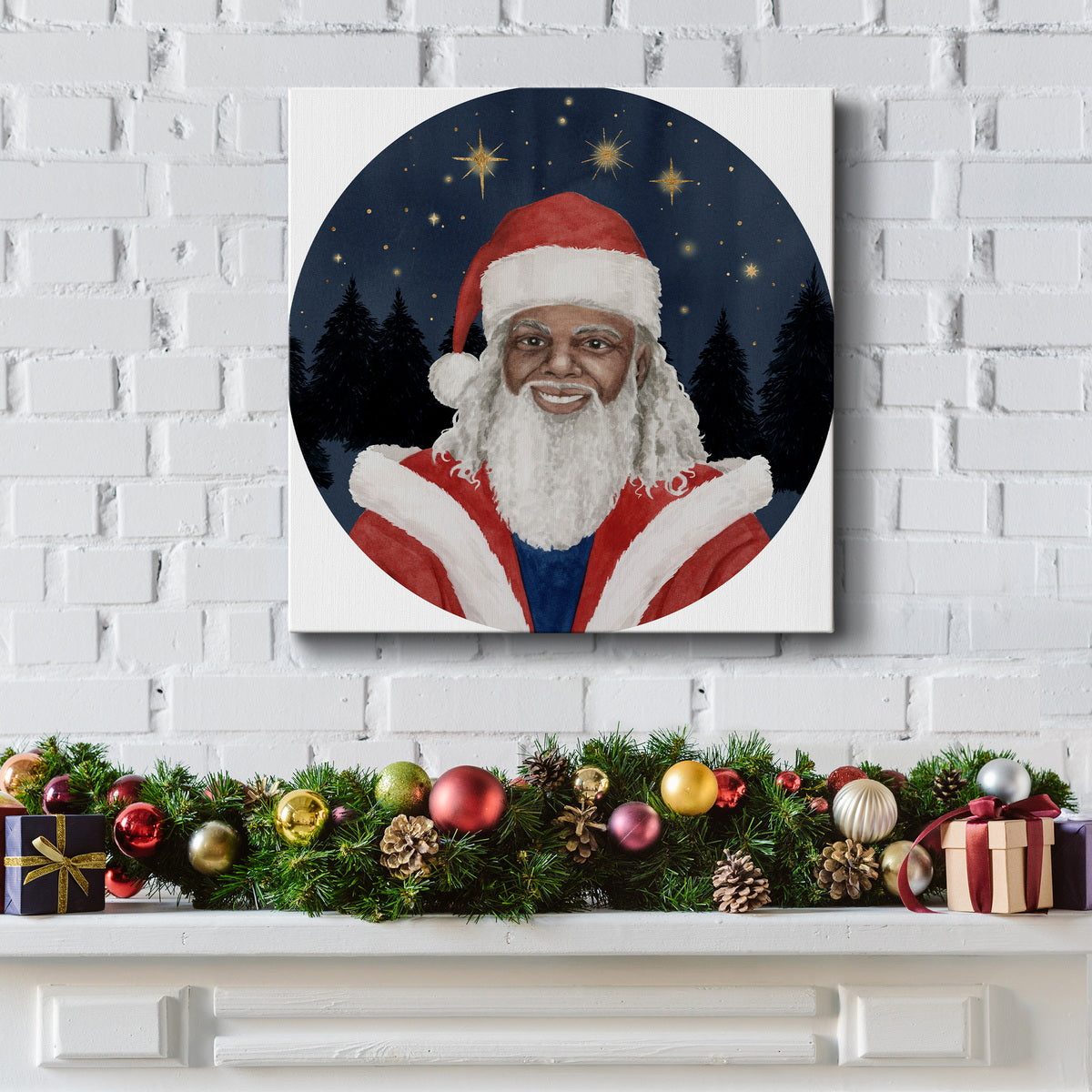 Celestial Christmas Collection C-Premium Gallery Wrapped Canvas - Ready to Hang