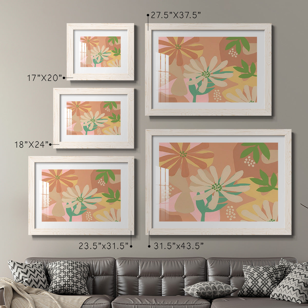 Neutral Blooms III-Premium Framed Print - Ready to Hang