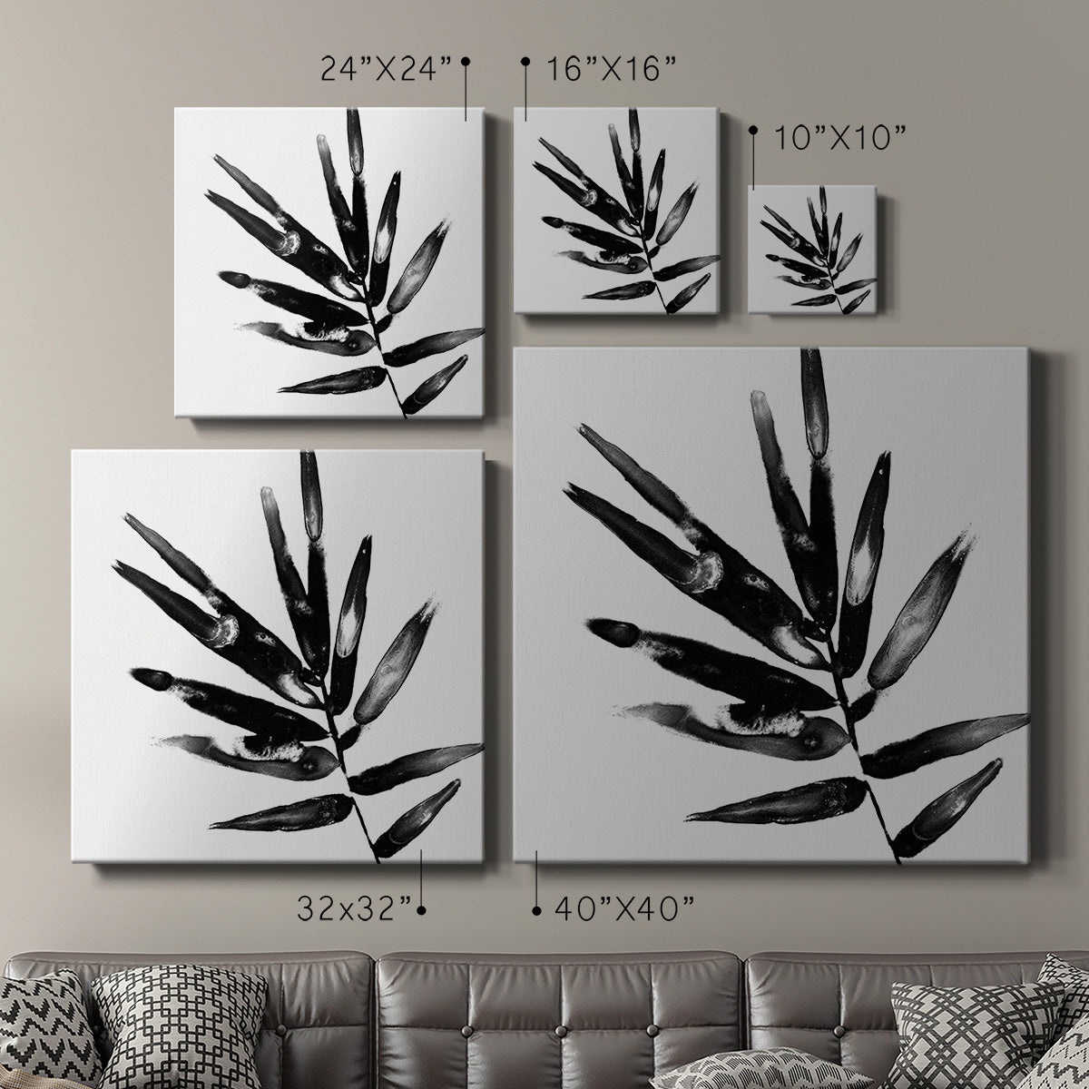 Monochrome Tropic IX - Canvas Art Print