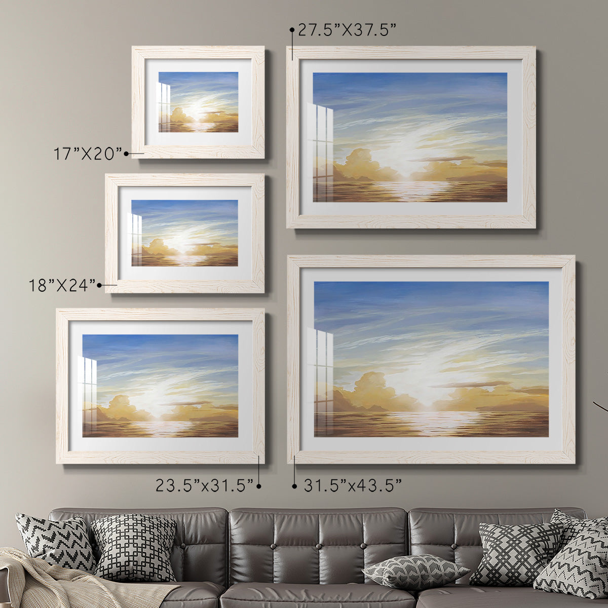 Luminous Waters III - Barnwood Framed Art Print