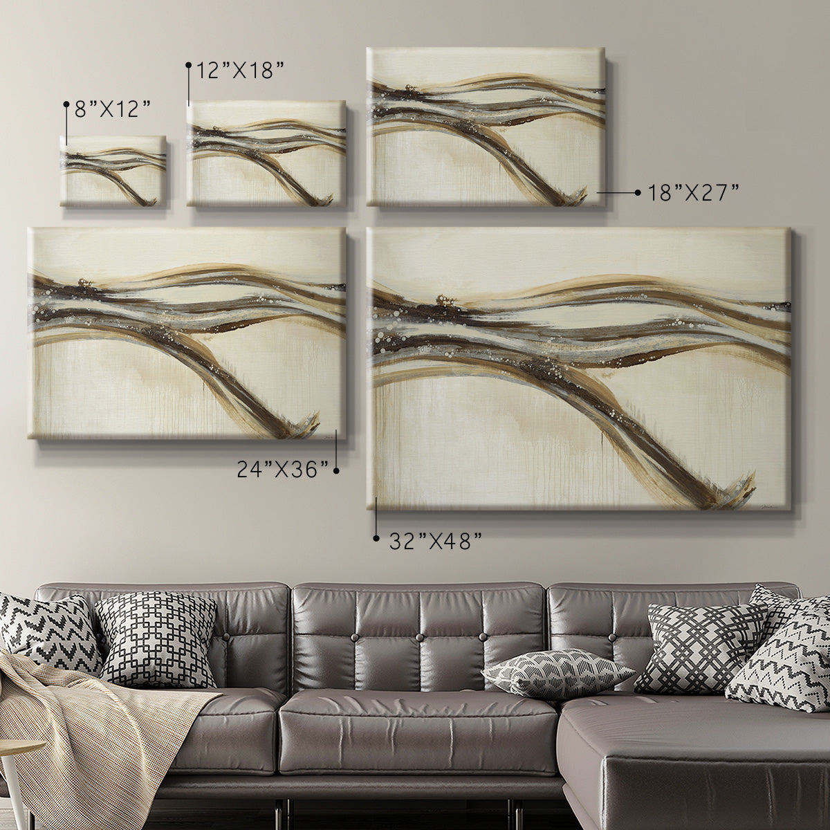 Catching a Metallic Wave - Canvas Art Print