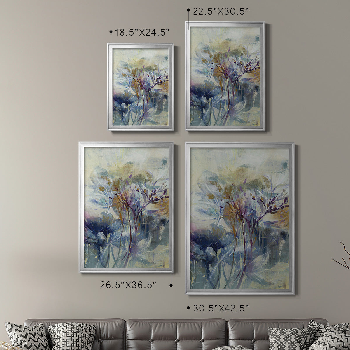 Meadow Saffron II - Modern Framed Canvas Print