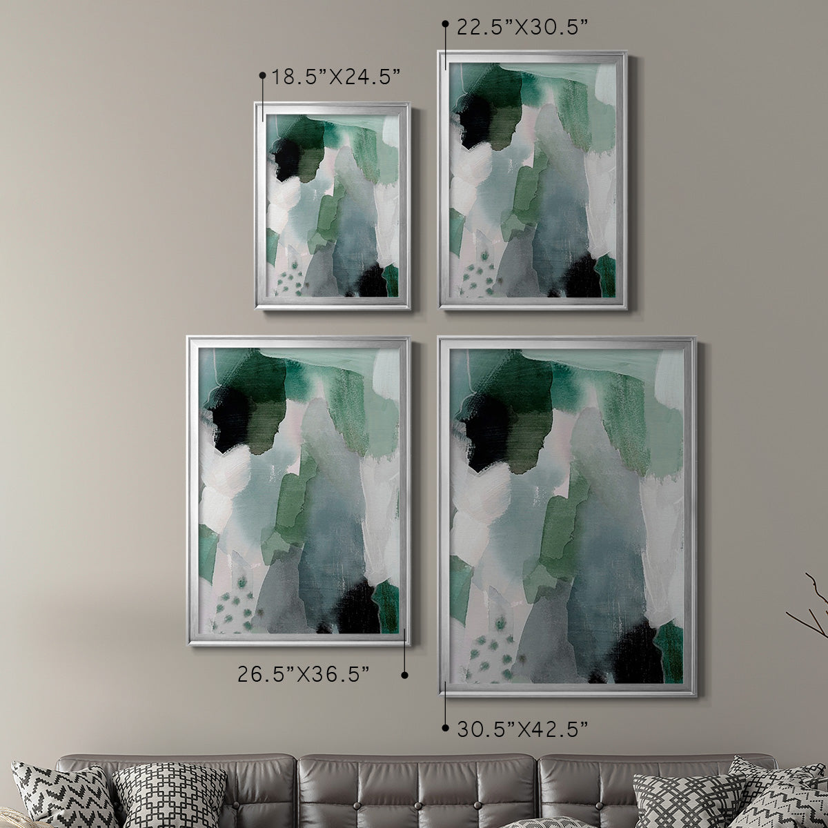 Turquoise Waters I - Modern Framed Canvas Print