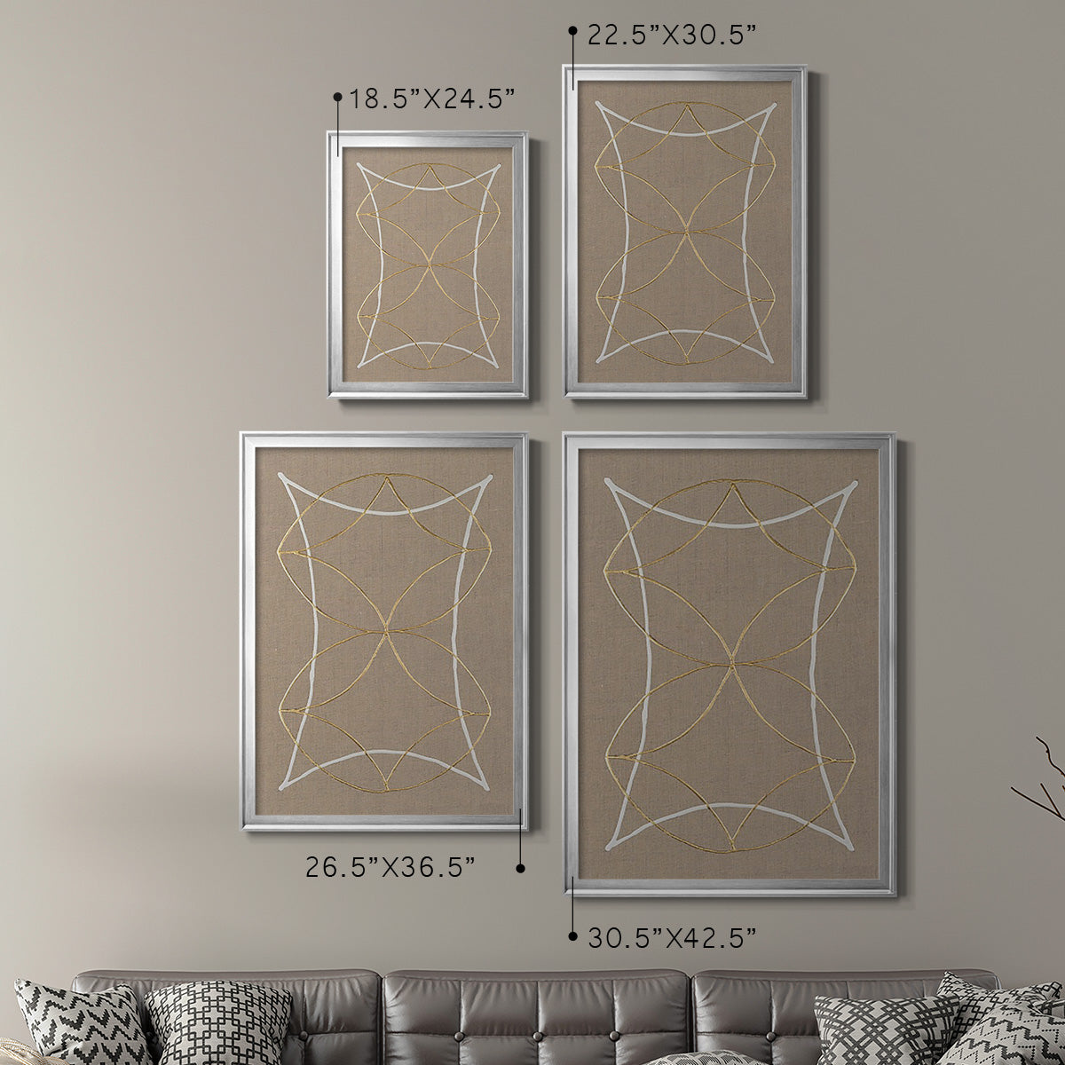 Hyperbola I - Modern Framed Canvas Print