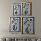 Graphic Flowers in Vase IV - Modern Framed Canvas Print
