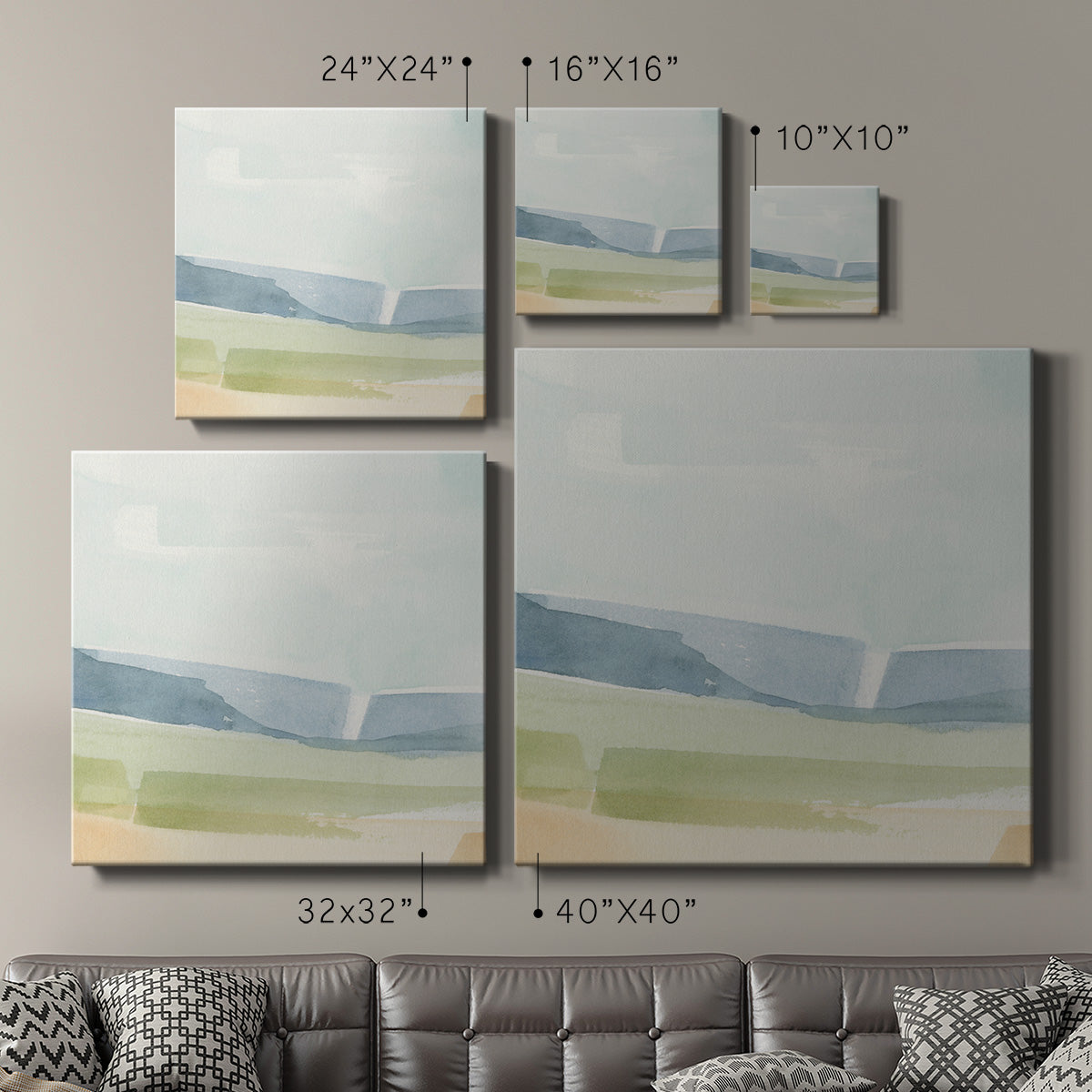 Pastel Slopes II - Canvas Art Print