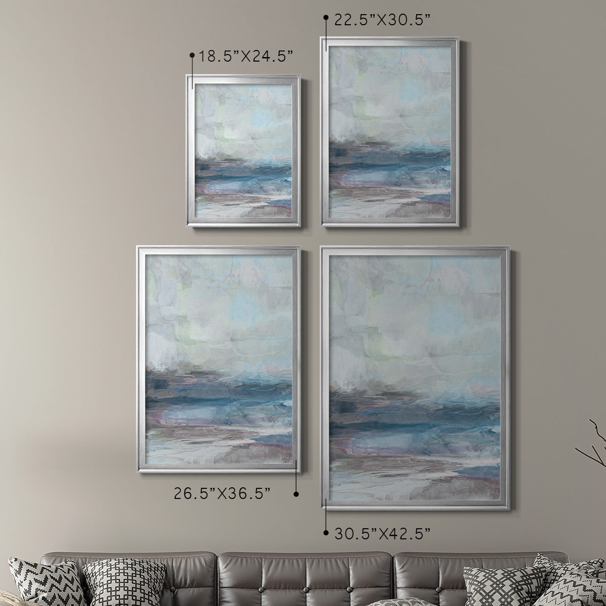 Valle Azzurra - Modern Framed Canvas Print