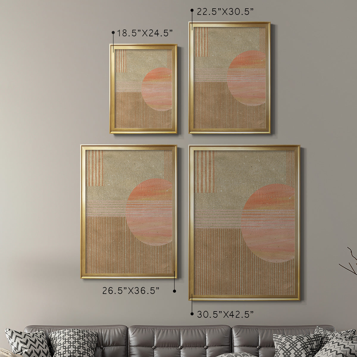 Adobe Sunrise II - Modern Framed Canvas Print
