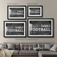 Faith Family Football - Modern Framed Art Print