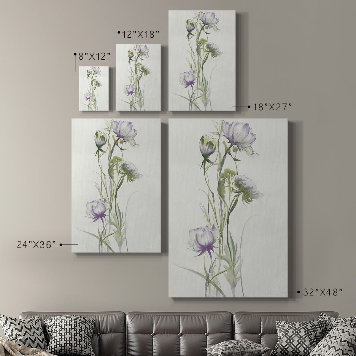 LATE SUMMER WILDFLOWERS I Premium Gallery Wrapped Canvas - Ready to Hang