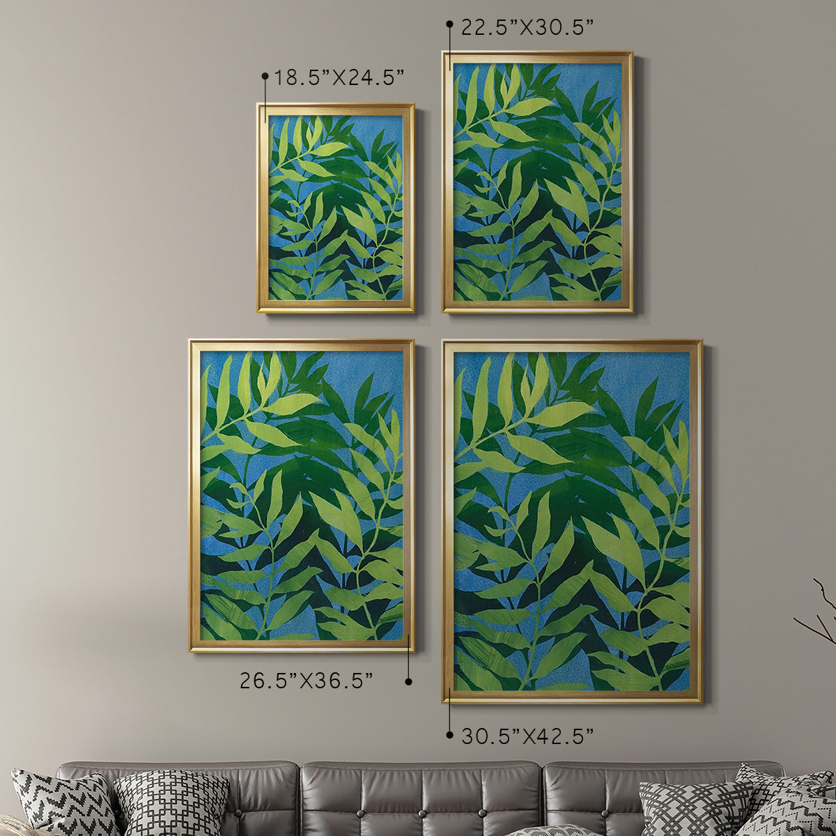 Ocean Vines I - Modern Framed Canvas Print