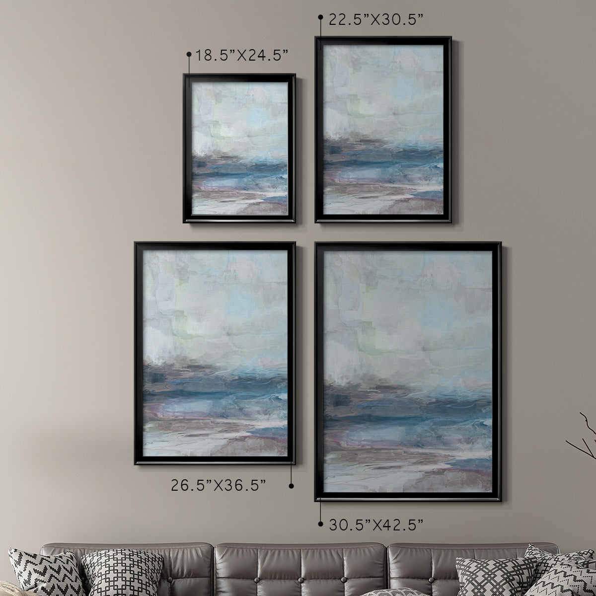 Valle Azzurra - Modern Framed Canvas Print