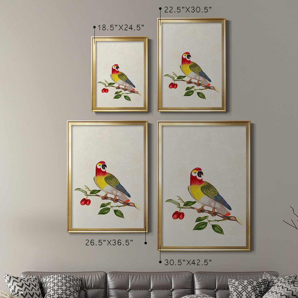 Bird in Habitat VI - Modern Framed Canvas Print