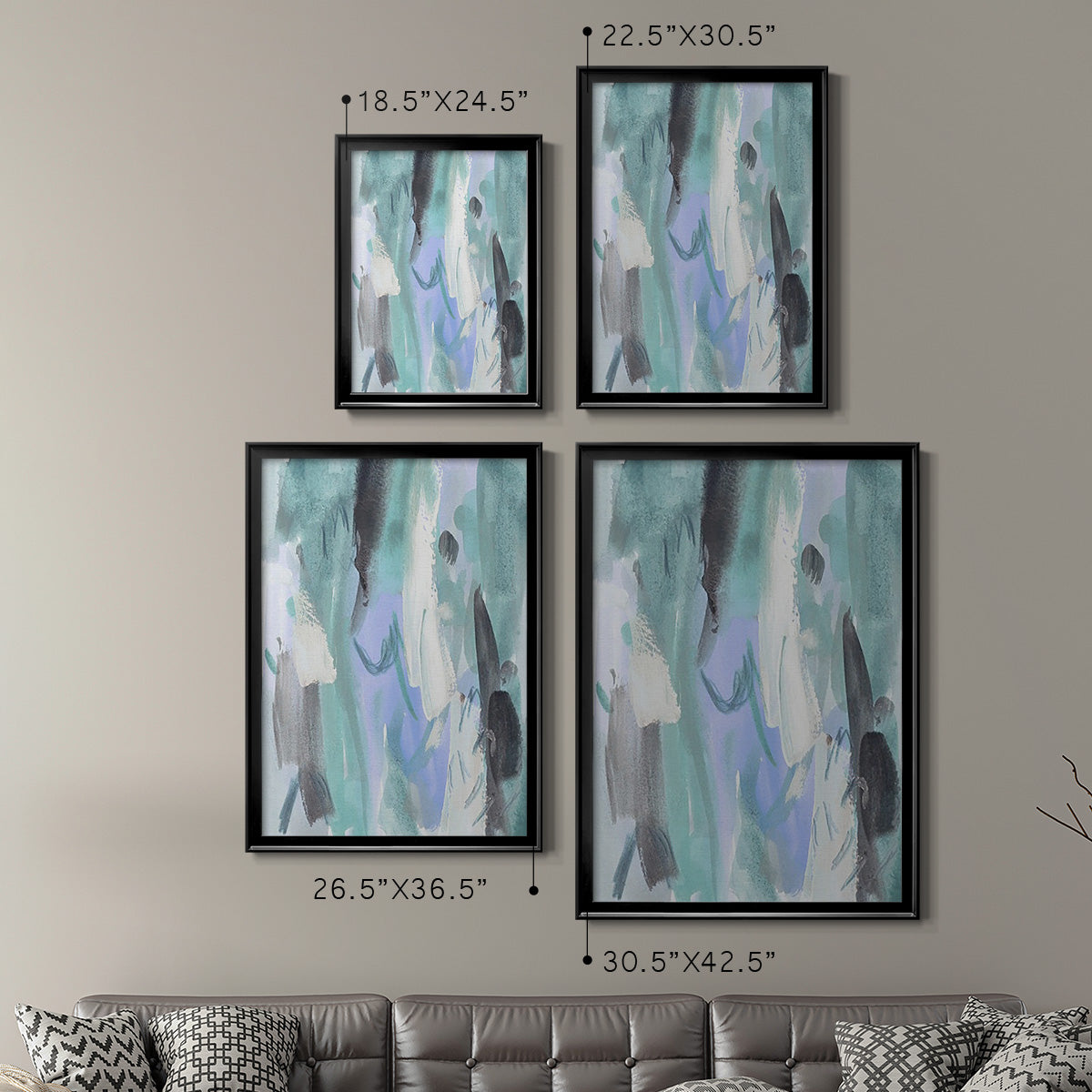 Ocean Crush IV - Modern Framed Canvas Print