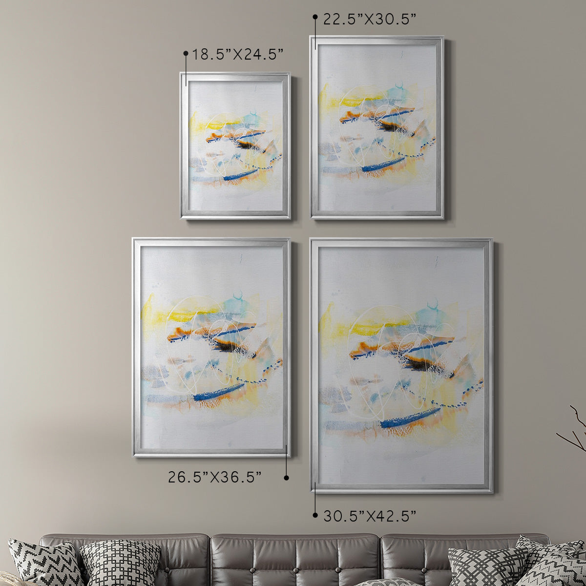 Spacial I - Modern Framed Canvas Print