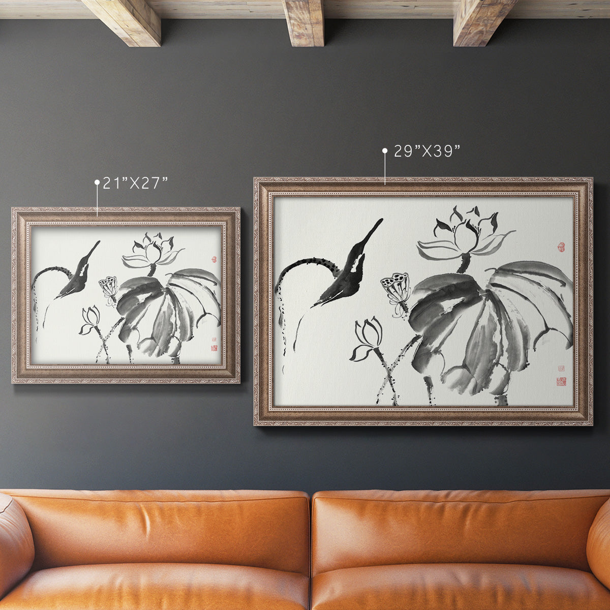 Lotus Study I Premium Framed Canvas- Ready to Hang