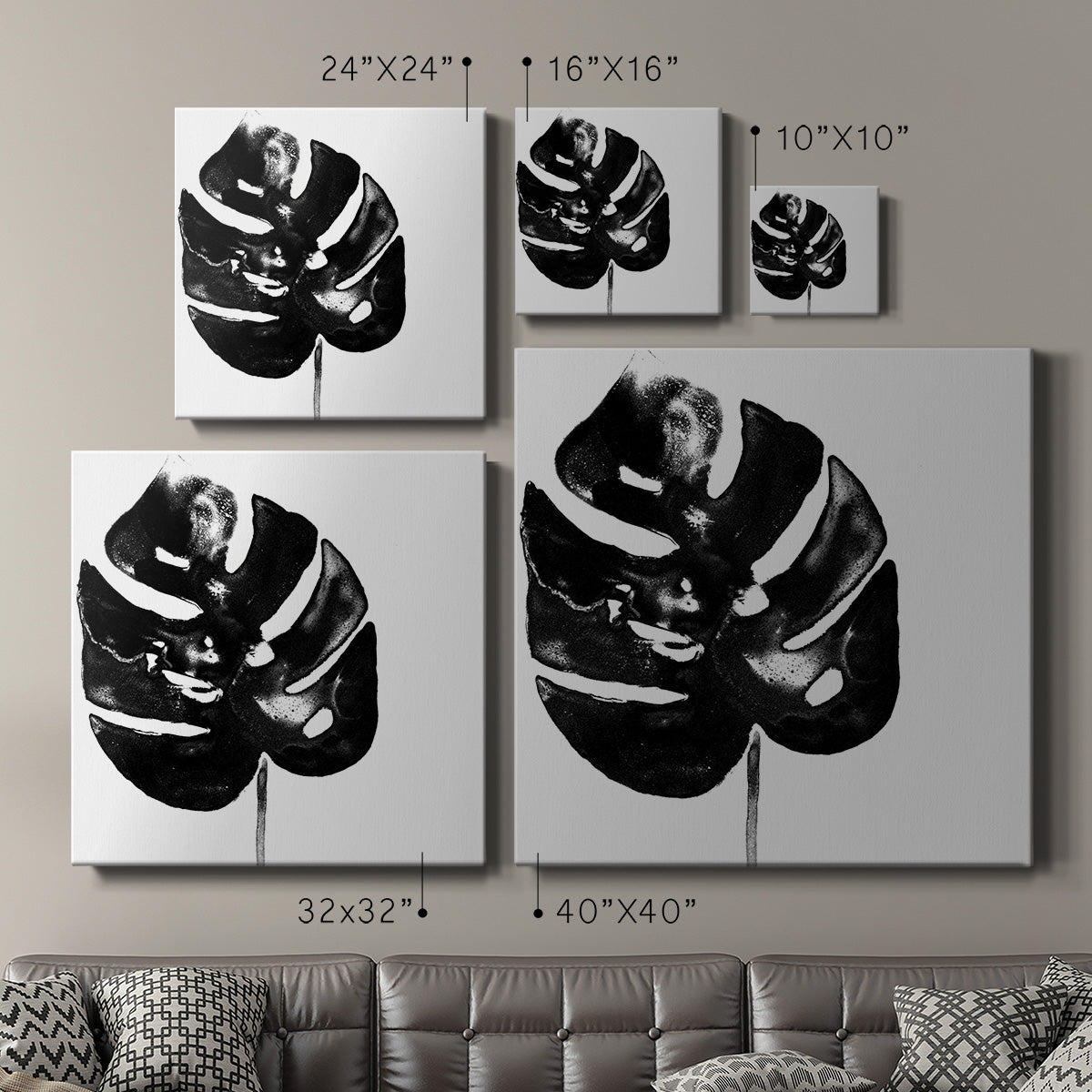 Monochrome Tropic I - Canvas Art Print