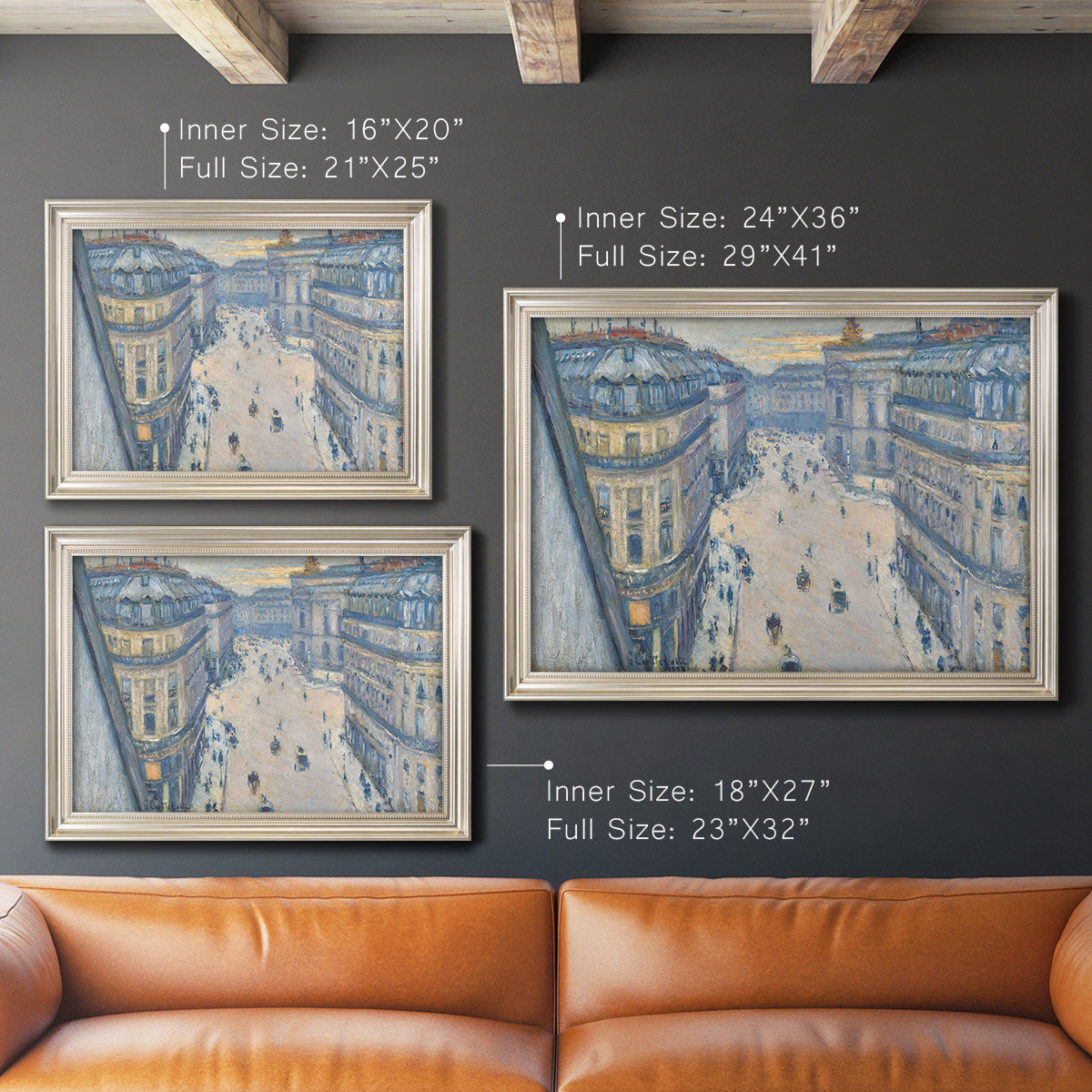 Halévy Street, View from the Seventh Floor - Ornate Framed Canvas Print