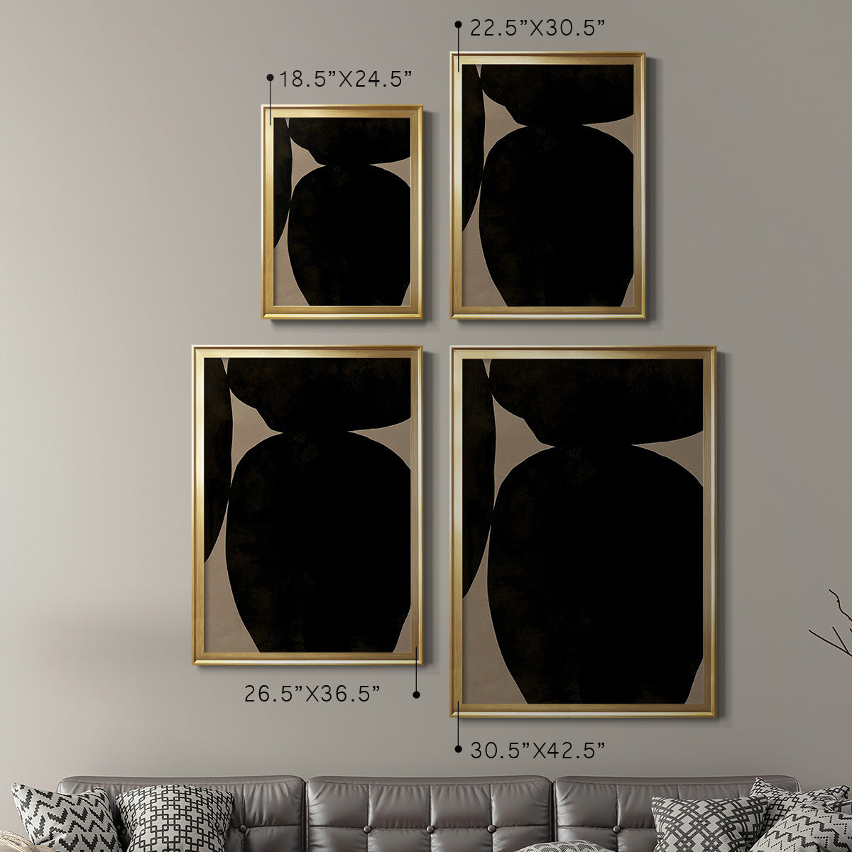 Heirloom Orbs II - Modern Framed Canvas Print