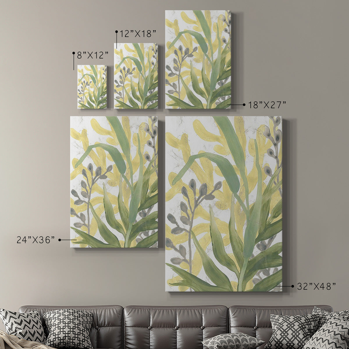 Sea Grass Fresco I Premium Gallery Wrapped Canvas - Ready to Hang