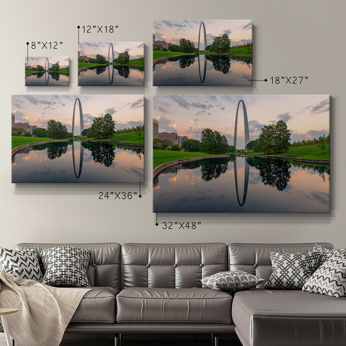 St. Louis, Missouri, USA Park View - Canvas Art Print