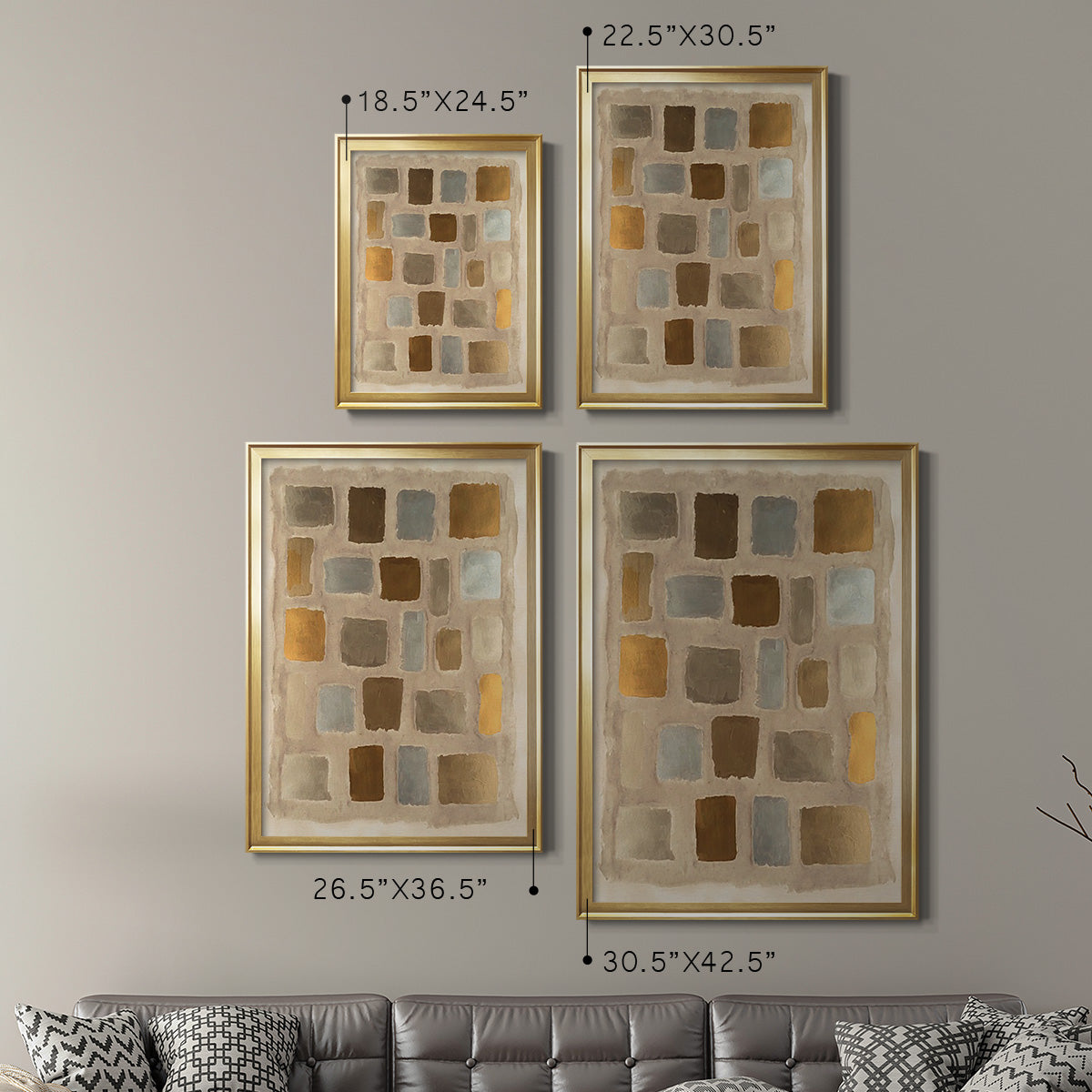 Sand Shaped II - Modern Framed Canvas Print