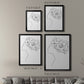 Fashion Floral Sketch II - Modern Framed Canvas Print