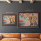 Neo-impressionist abstract portrait by Paul Signac in an ornate bronzed mahogany wood frame shown in multiple size options.