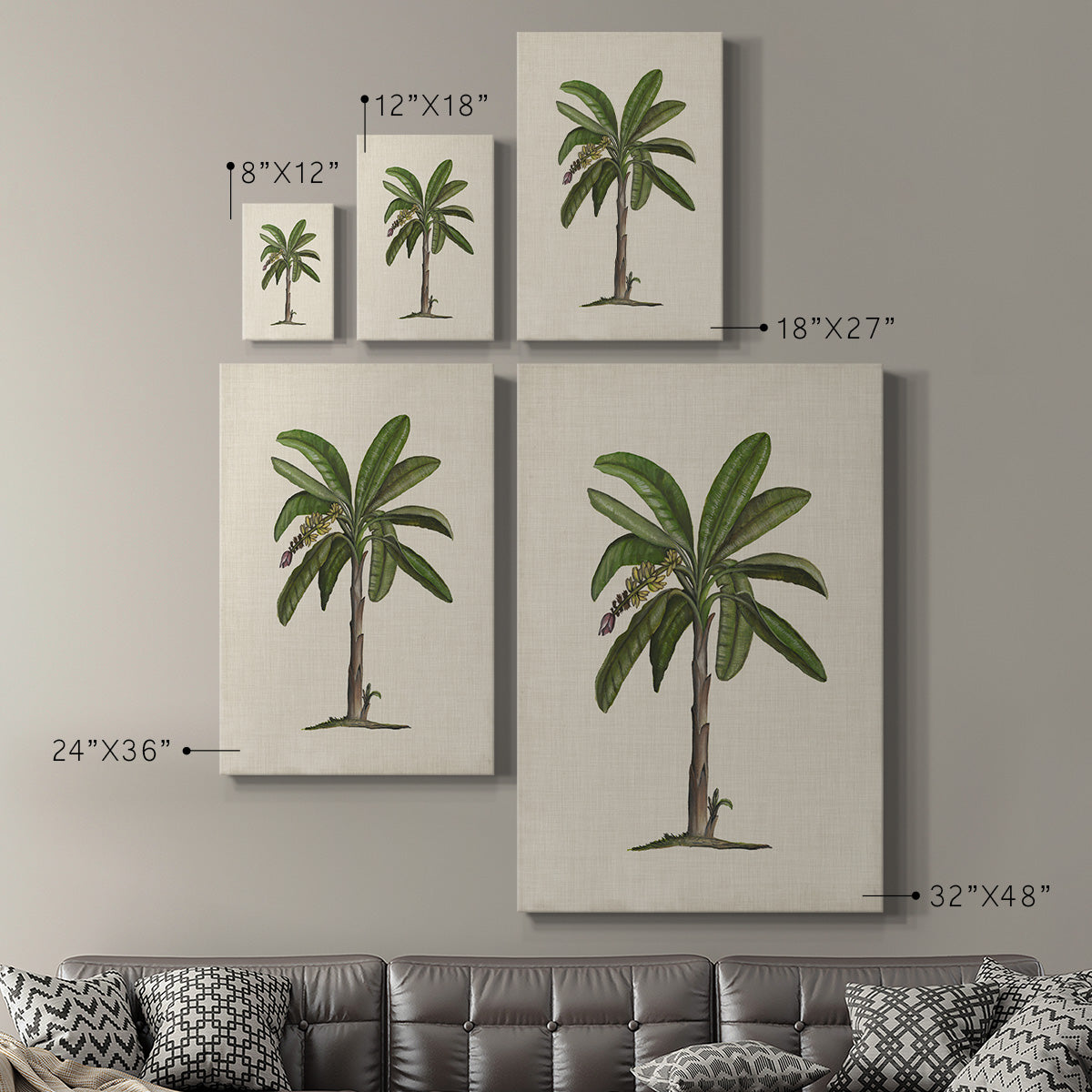 UA CH British Palms II Premium Gallery Wrapped Canvas - Ready to Hang