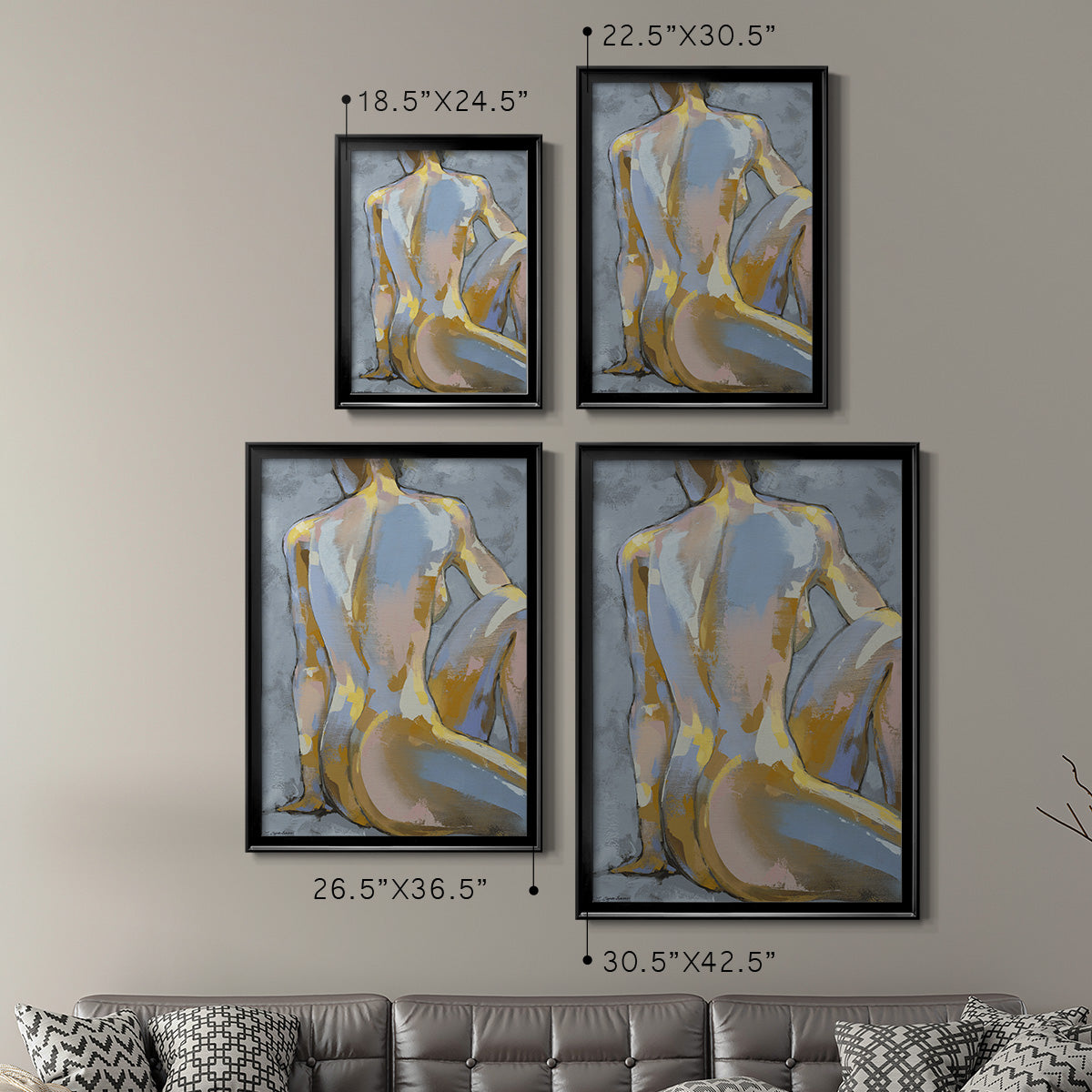 Grey Maiden II -  Framed Canvas Print