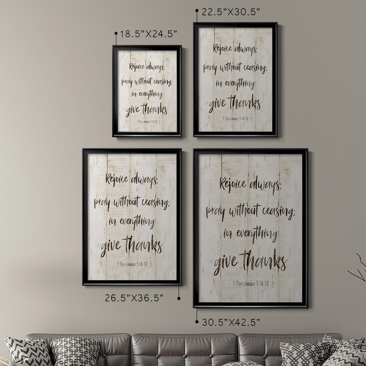Rejoice Always - Modern Framed Canvas Print