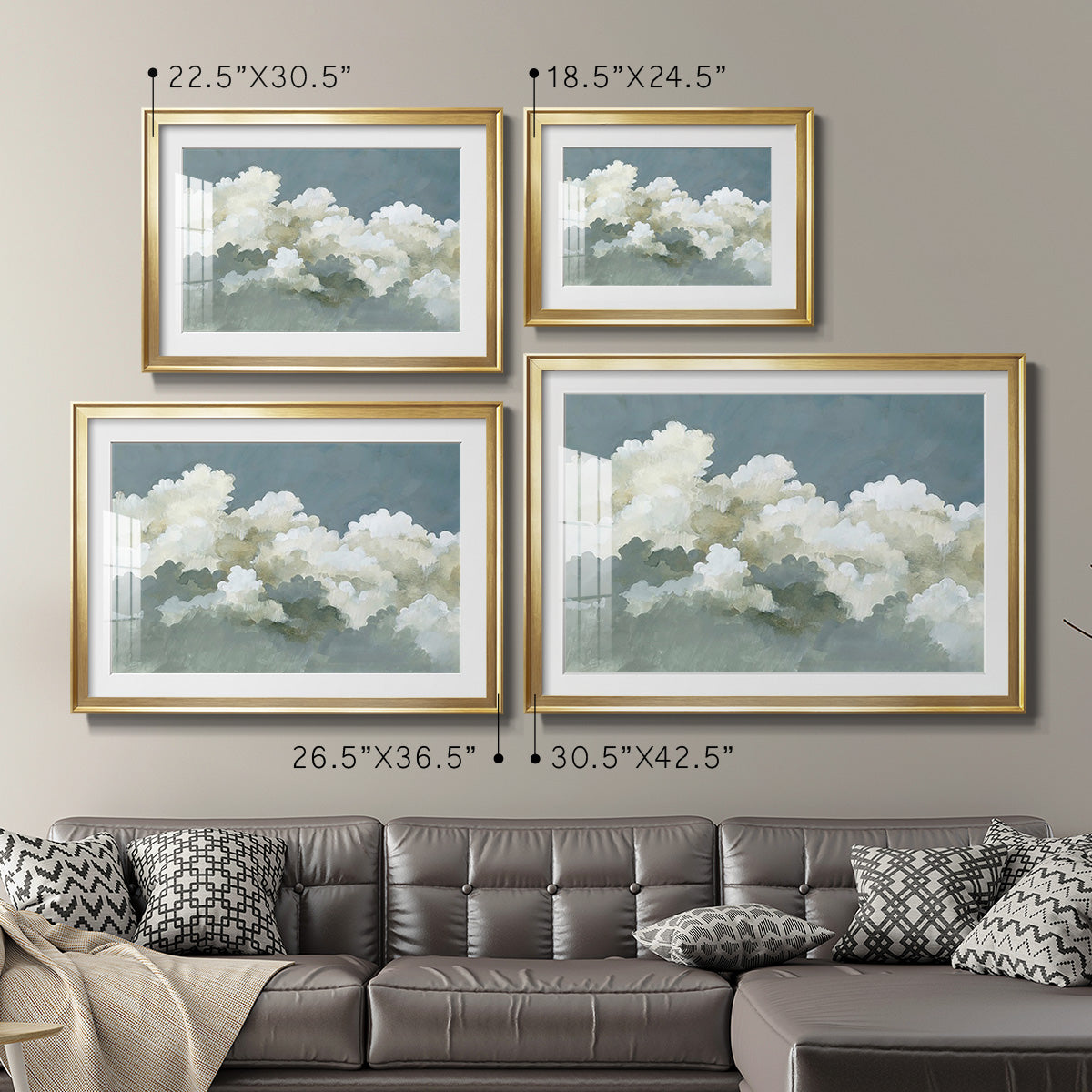 Big Clouds III - Modern Framed Art Print