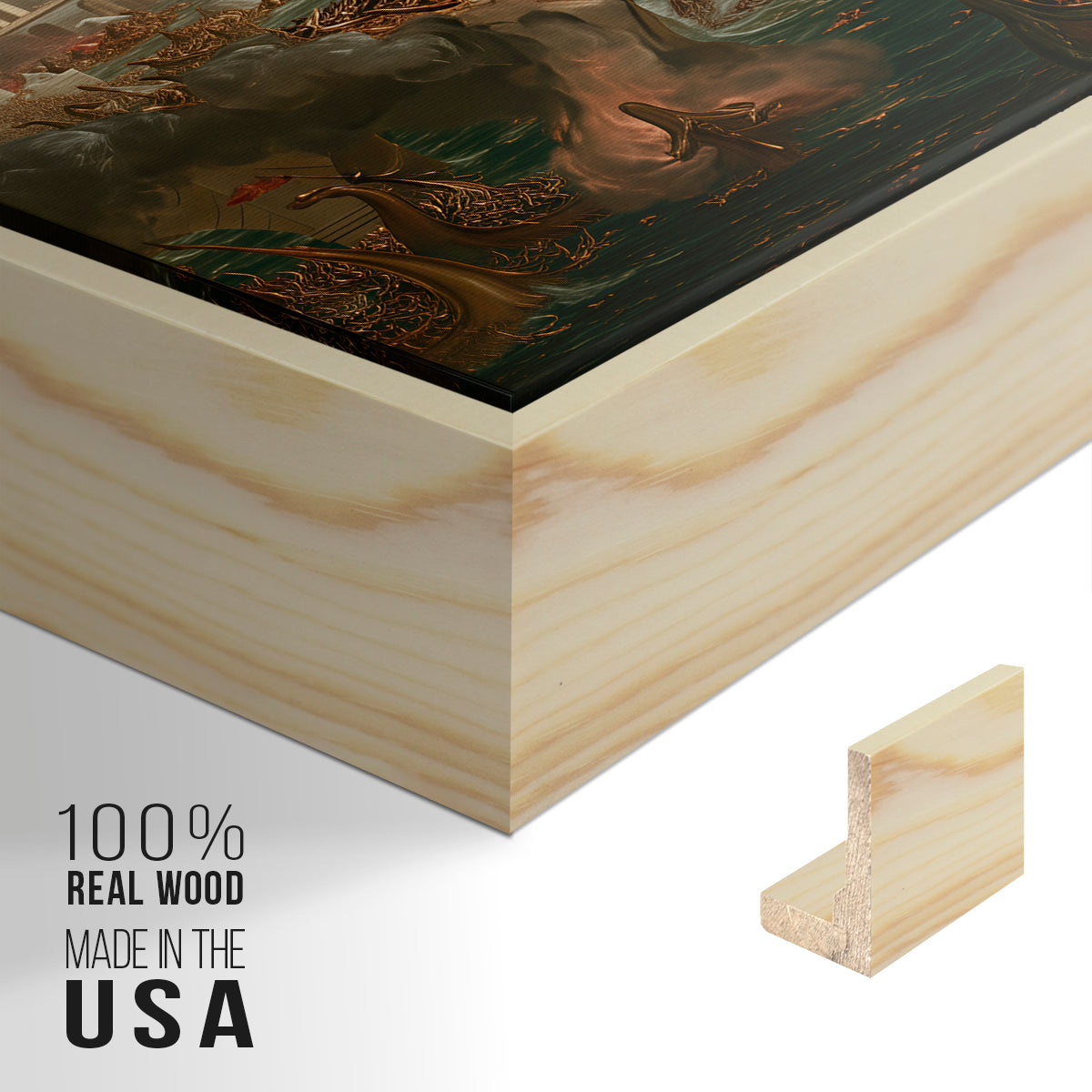 The Course of Empire: Destruction, 1836 - Floater Framed Canvas Print