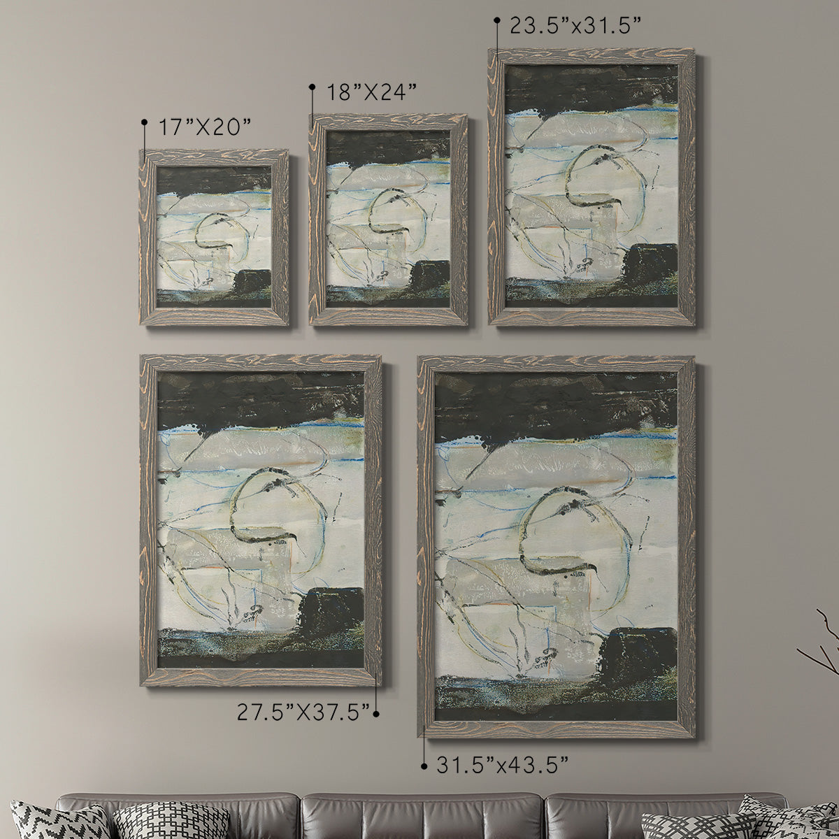 Continuing Energy I - Premium Framed Canvas 2 Piece Set - Ready to Hang