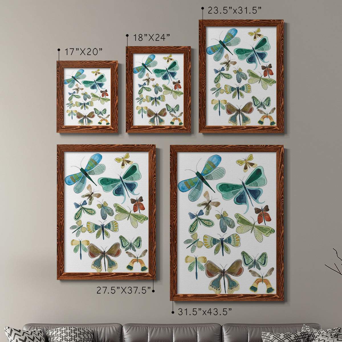 Wings Galore I - Premium Framed Canvas 2 Piece Set - Ready to Hang