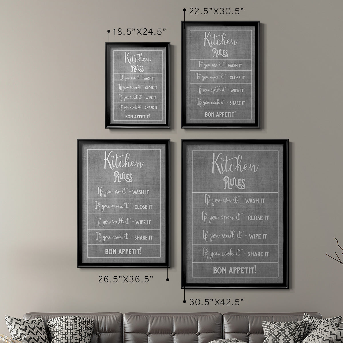 Bon Appetit - Modern Framed Canvas Print