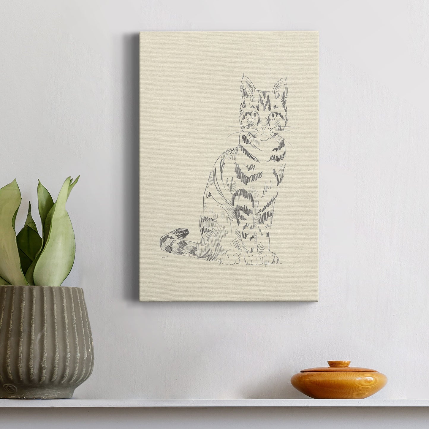 House Cat IV Premium Gallery Wrapped Canvas - Ready to Hang