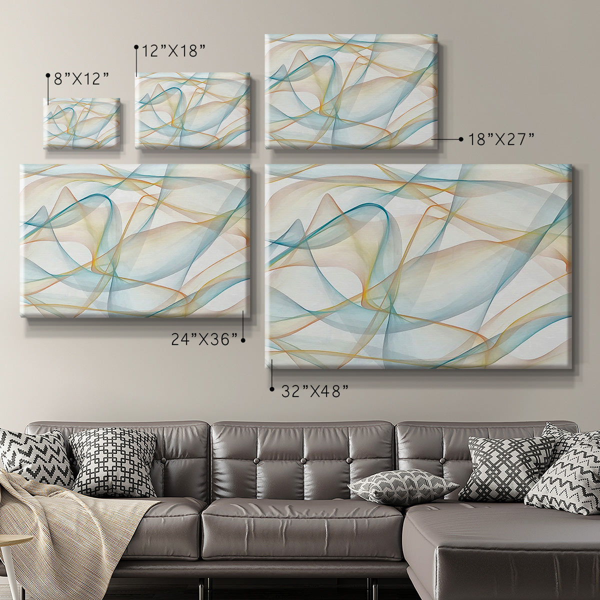 Curves and Waves V - Canvas Art Print