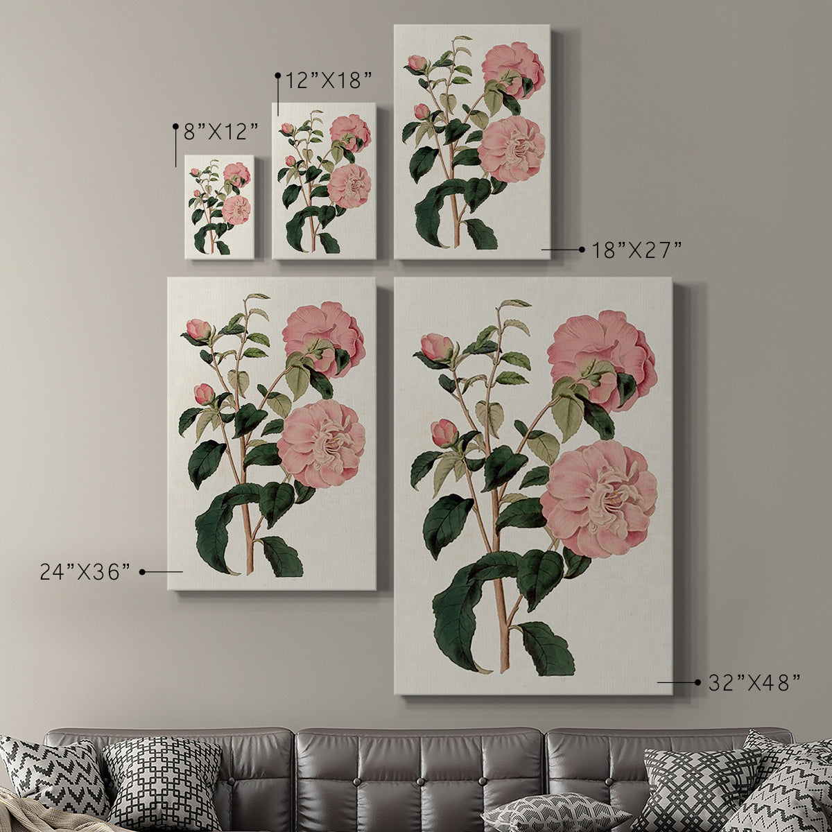 Pink Floral Mix IV - Canvas Art Print