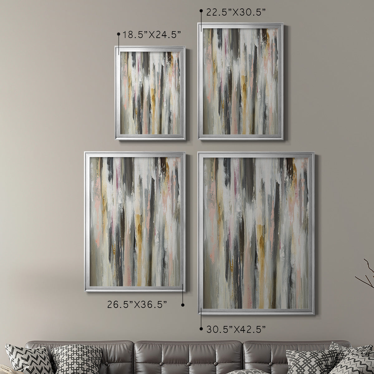 Color Ripple II - Modern Framed Canvas Print