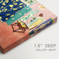 Canvas art print of a studio interior filled with objects in pink tones, highlighting texture and gallery-wrapped edges