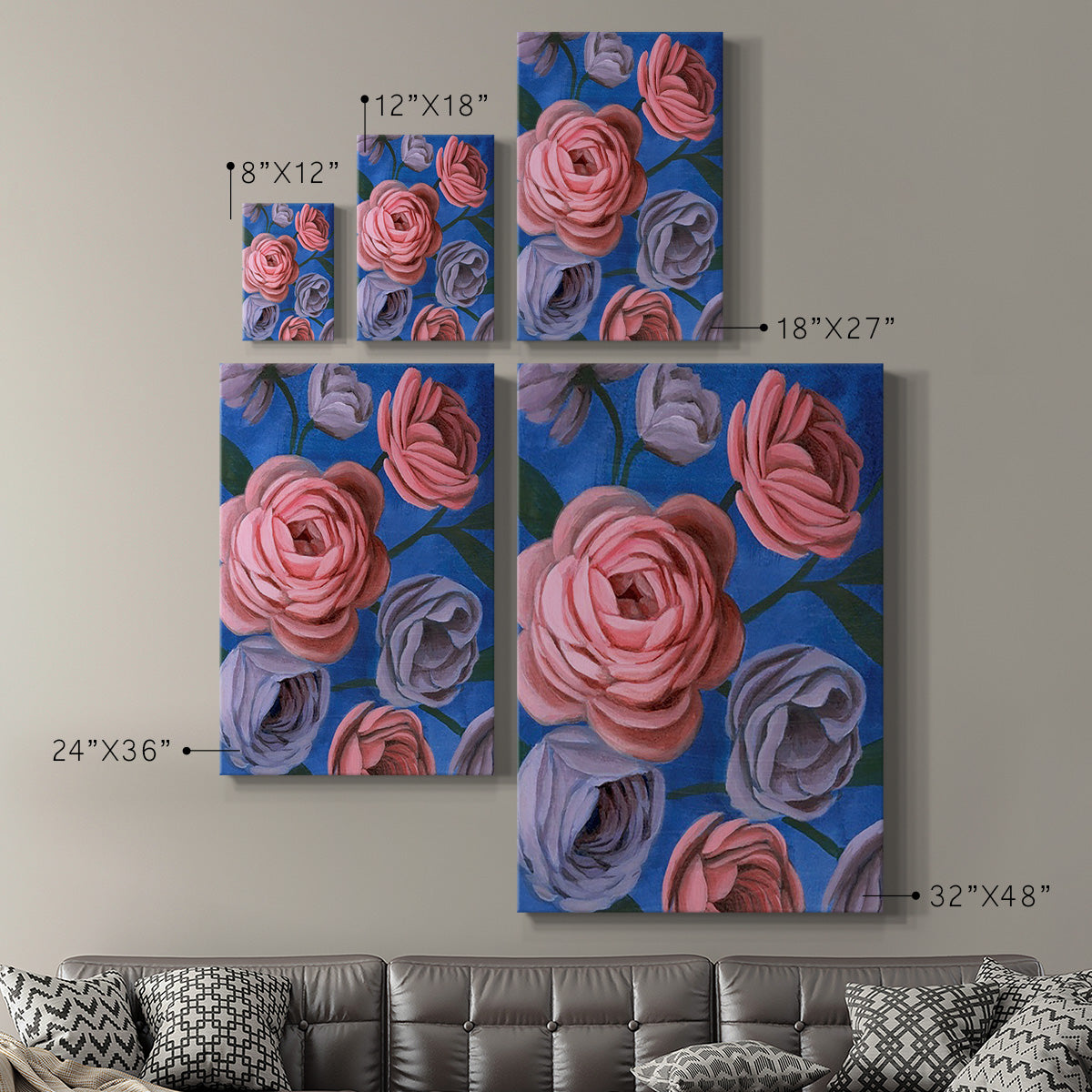 Layered Petals II - Canvas Art Print