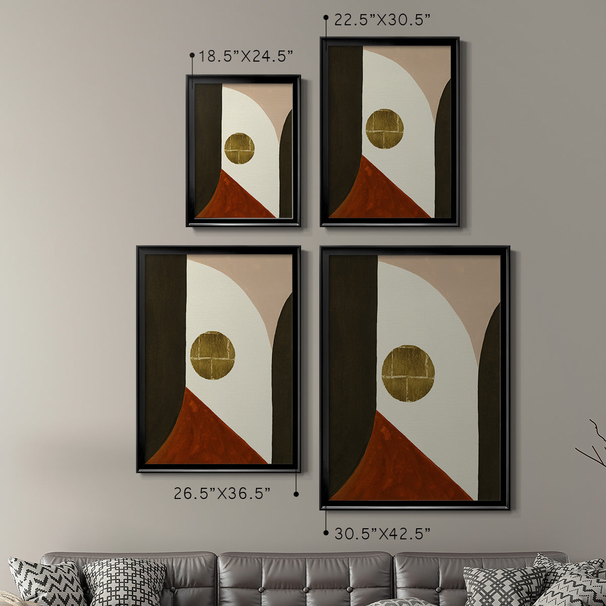 High Notes I - Modern Framed Canvas Print