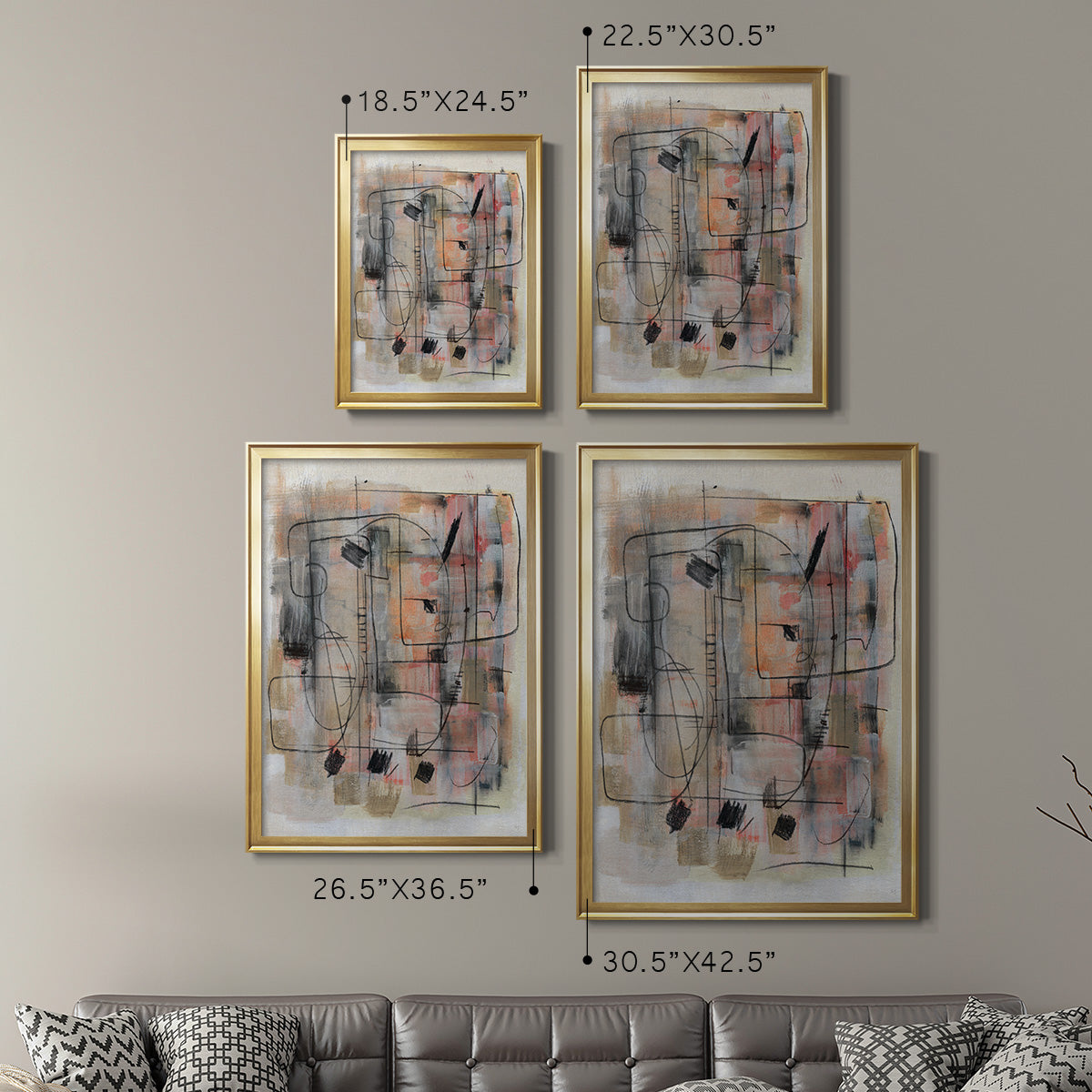 Walled City - Modern Framed Canvas Print