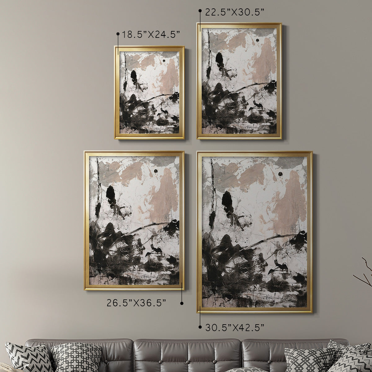 Disarray II - Modern Framed Canvas Print