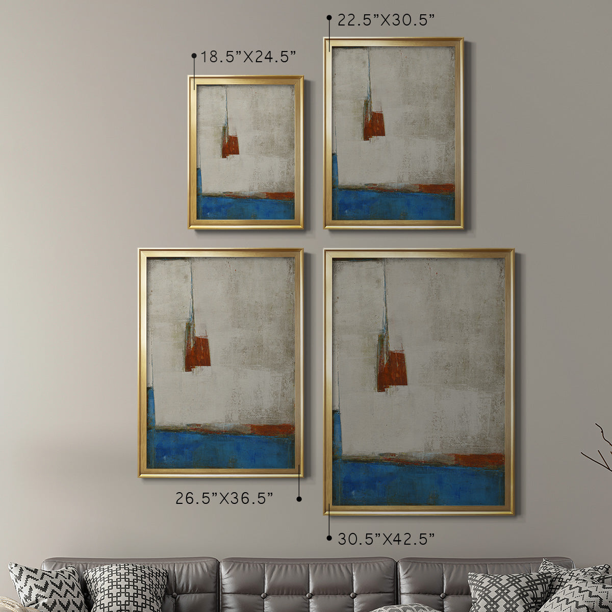 Take that Road - Modern Framed Canvas Print