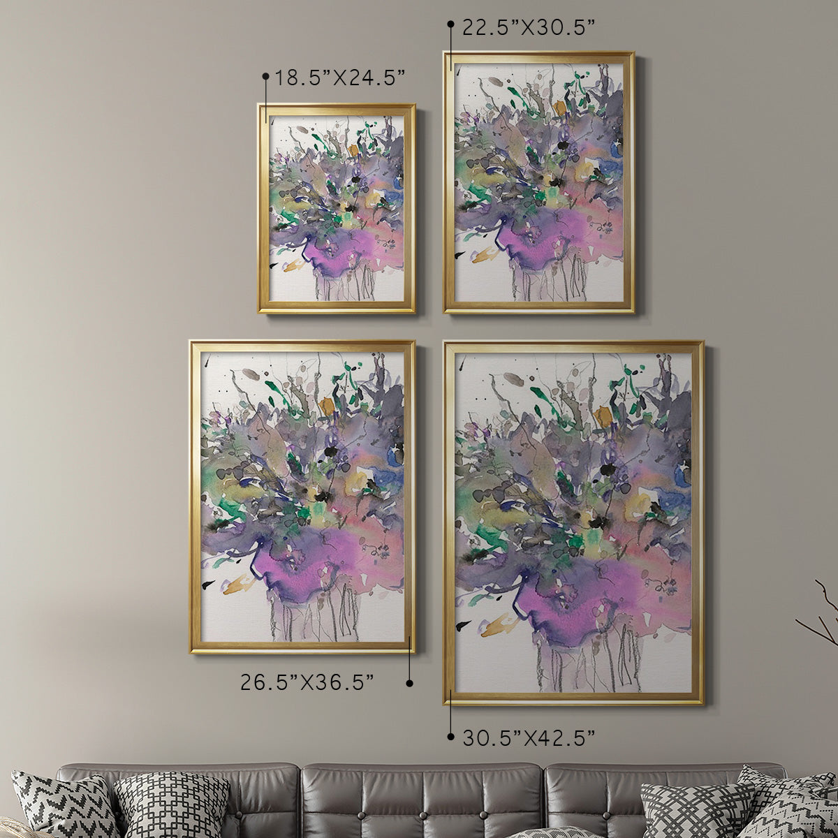 All that Glitters II - Modern Framed Canvas Print