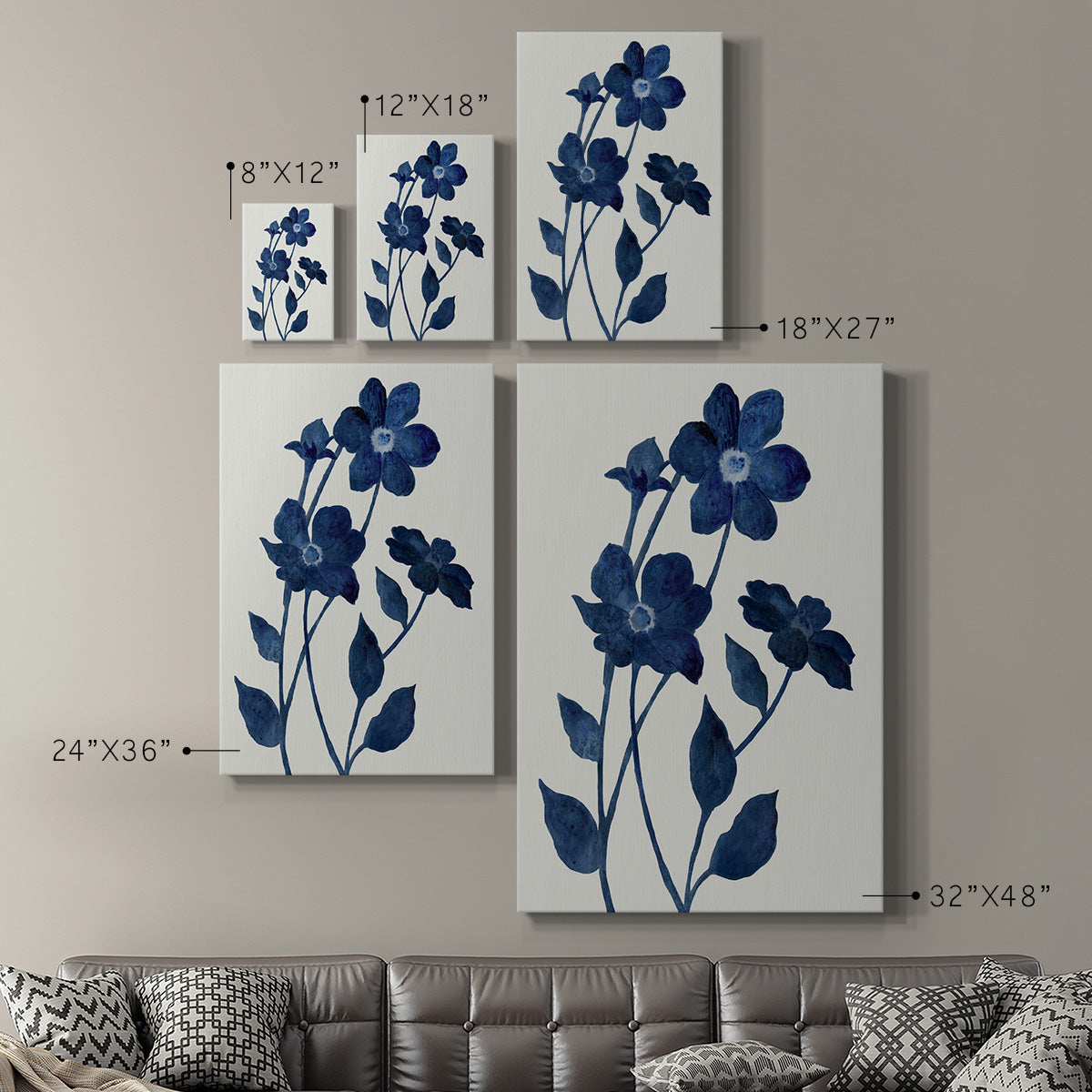 Indigo Bloom II - Canvas Art Print
