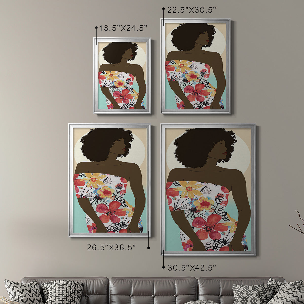 You Go Woman II - Modern Framed Canvas Print